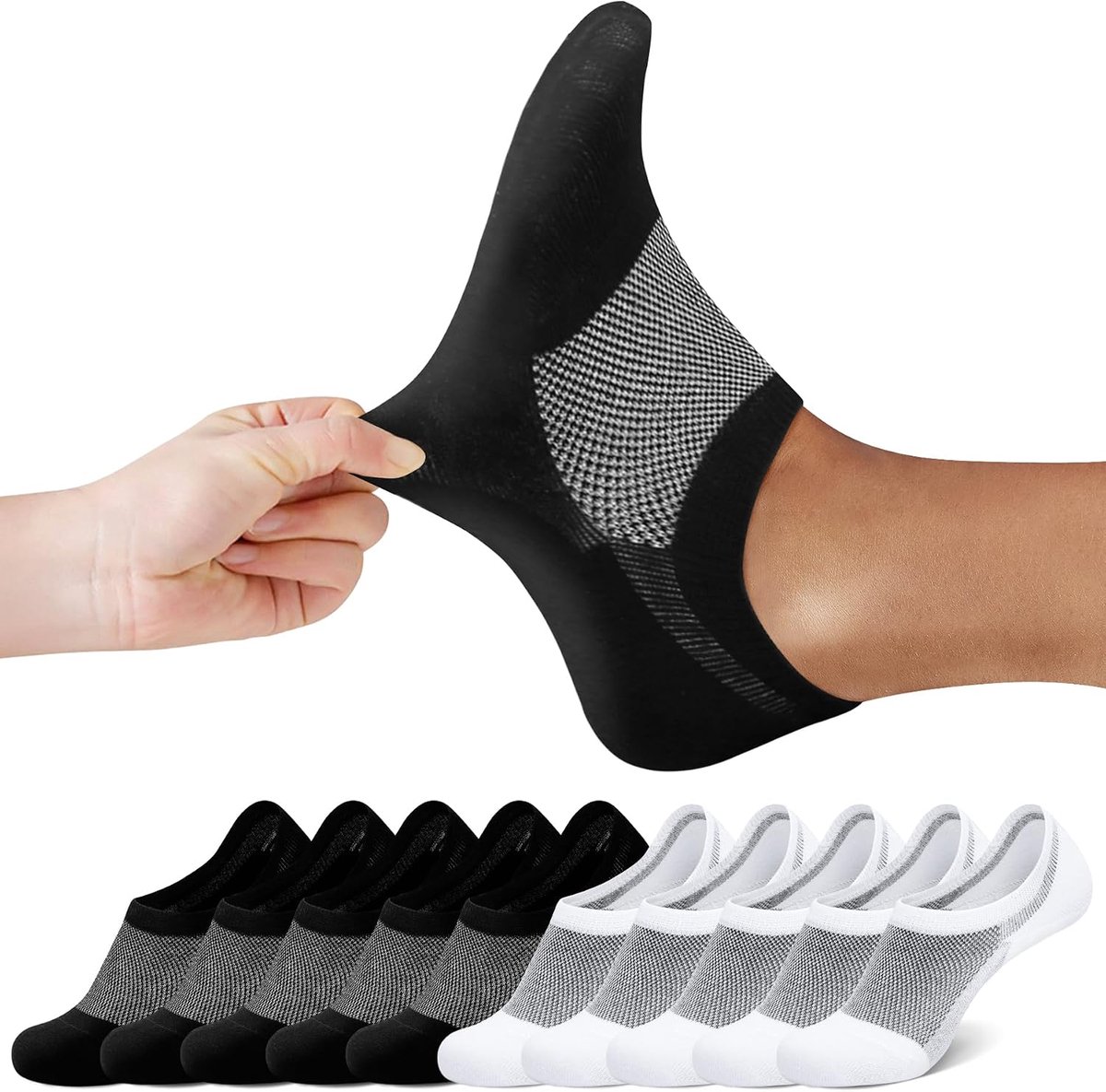 Sokken Dames Heren 10 Pack Sneakersokken