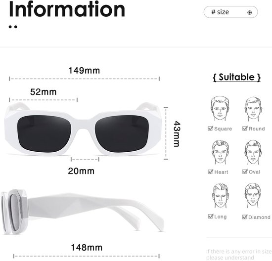 kimorn Rechthoekige zonnebril voor vrouwen mannen trendy retro trendy zonnebril 90's vintage vierkant frame — afbeelding 2