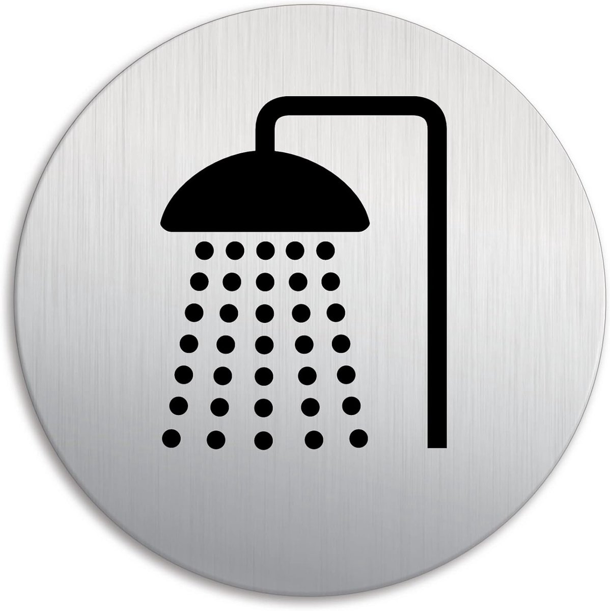 Bord douche bad Ø 100 mm dikte 1 mm aluminium geborsteld roestvrijstalen look