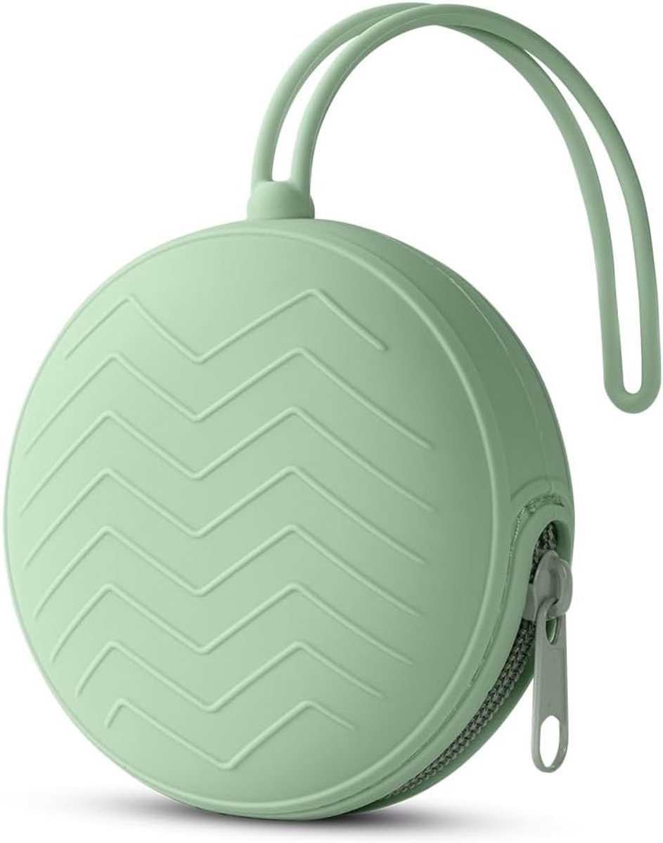 Siliconen fopspeenbox, opbergdoos, BPA-vrije fopspeenhouder, draagbare fopspeenhouder, waterdichte fopspeenbox, voor meisjes en jongens (groen)