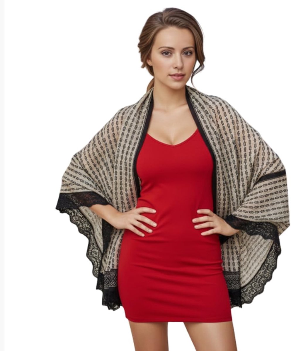 sjaal van linnen klassieke halsdoek chiffon sjaal grijs zwart omslagdoek cruise reizen zomer 180x90cm geschenk dochter moeder, grijs, 180x90