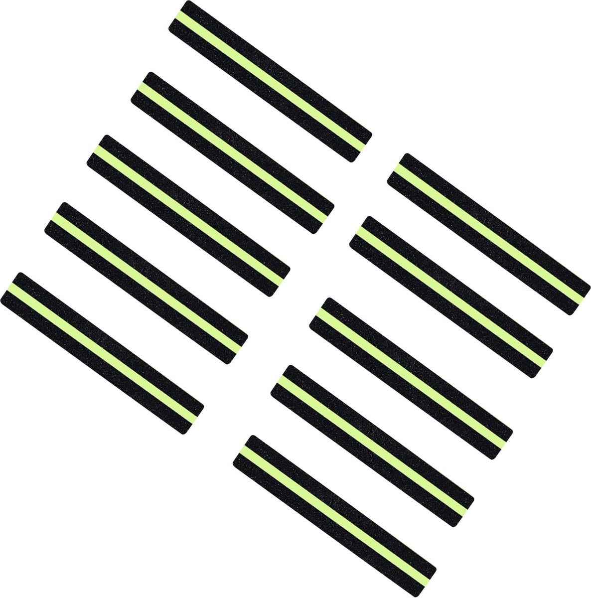 Tape, 10 voorgesneden antislip strips voor buiten, 80 slipbestendige veiligheidstreden - 2 x 12 inch antislip kleefband voor trappen, ladders of andere veiligheidsbehoeften - groen en