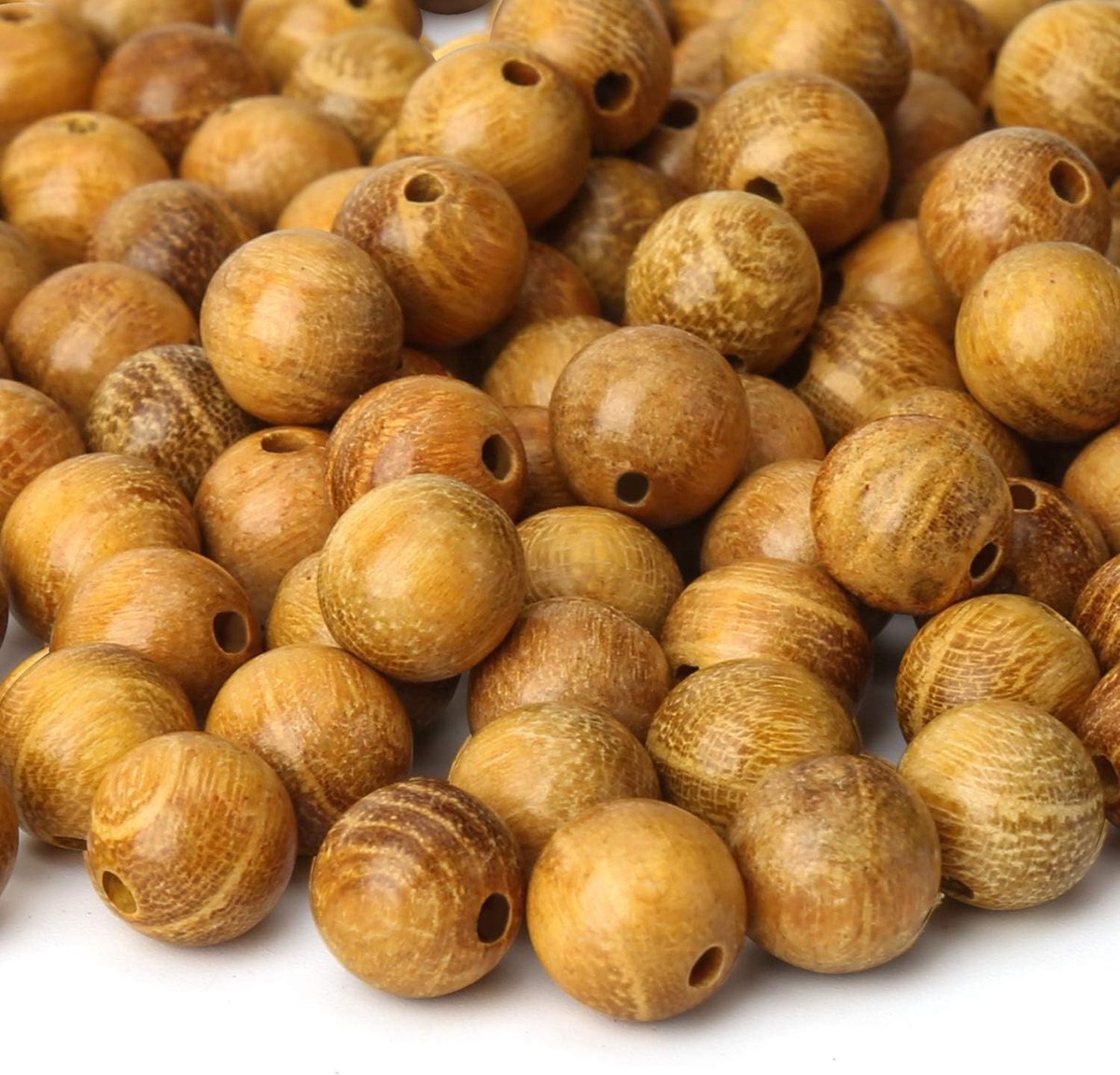 200 stuks 8 mm ronde natuurlijke sandelhout kralen prachtige handgemaakte ambachten gepolijst spacer kralen voor armbanden doe-het-zelf sieraden maken