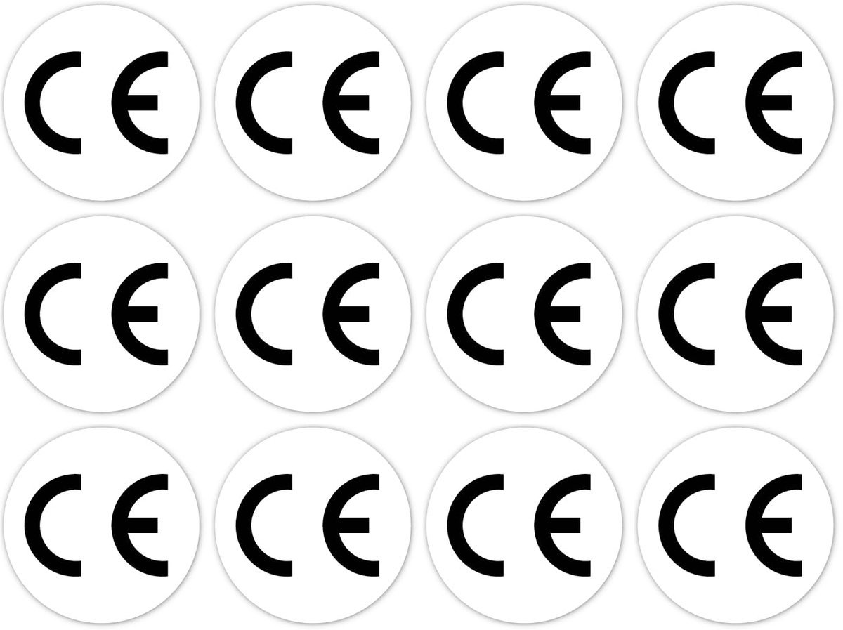 diameter 25 mm, 12 stuks, CE-markering, rond