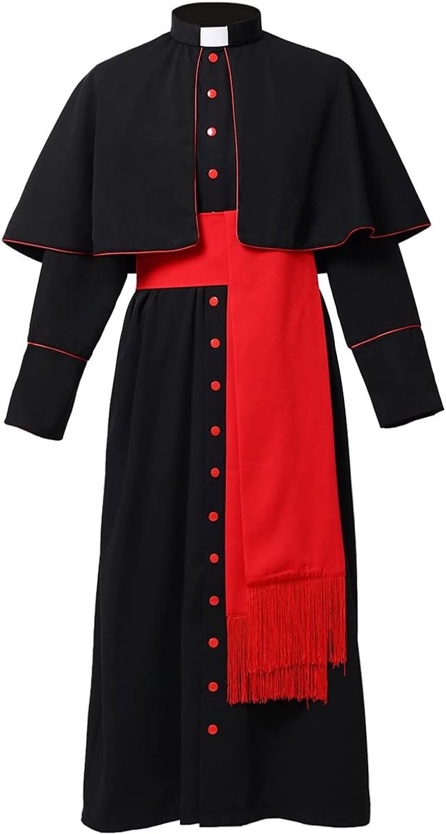 Katholieke Cassock Priester Robe Lang met Cincture Band Riem
