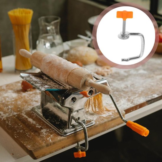 Handgreep Vervanging, Universele Klembevestiging voor Pastamakers - Inclusief Handvat + Klem (Oranje, 1 Stuk) — afbeelding 4