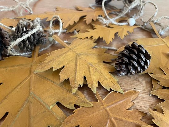 khevga Metalen hangers decoratieve hanger herfstdecoratie om op te hangen herfstblad in set van 4 — afbeelding 3