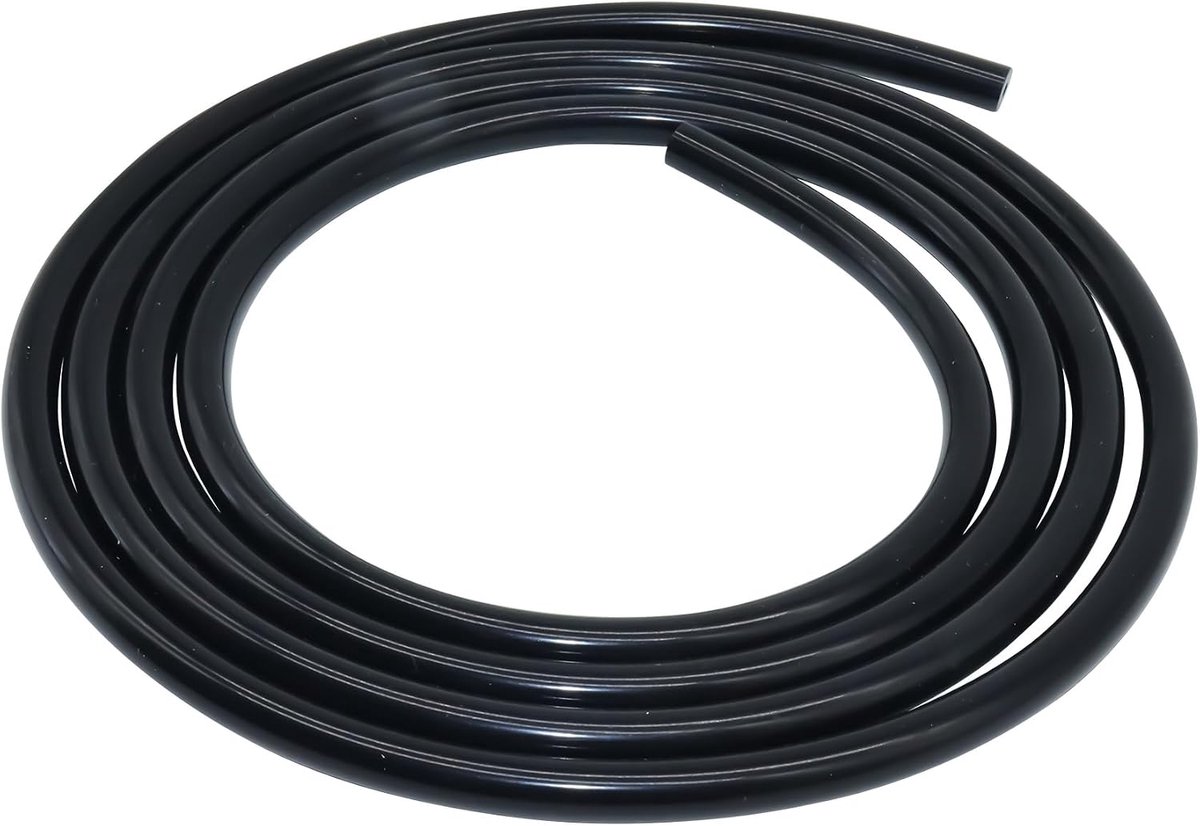 slang, 3 mm ID x 9 mm buitendiameter 3 mm, wanddikte 3 meter lengte, flexibele siliconen rubberen slang voor water en lucht, voor pompvervoer (zwart)