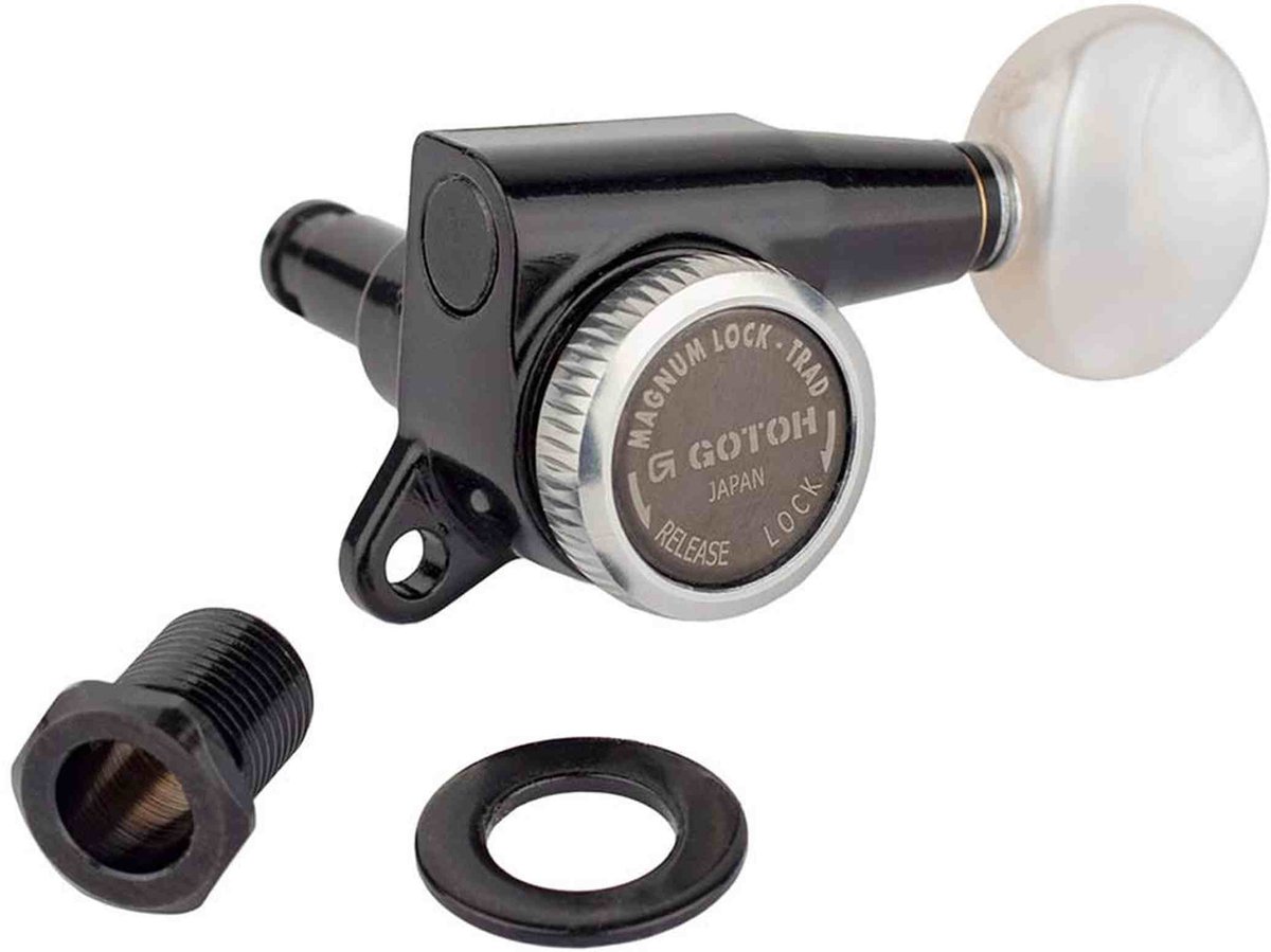 Gotoh GTH14079 SG381 stemmechanieken met Magnum Lock Trad and 05PW knoppen, 6L, cosmo zwart