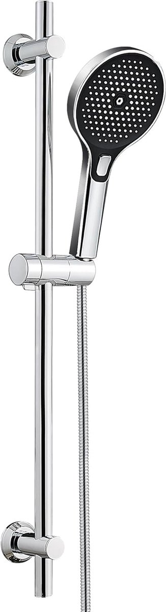 Douche rail 70 cm - RVS - Handdouche met slang en houder - Verstelbare douche set met 3 jets - SnelShoppen