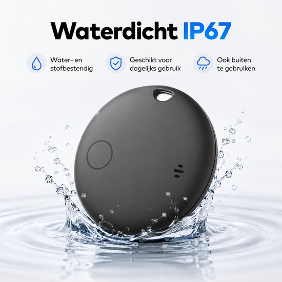 GPS Tracker - Werkt met Apple Find My & Android Find My Device - Locatie Tracker - Waterbestendig - Vervangbare batterij