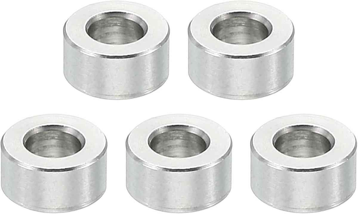M3 roestvrijstalen afstandhouders, 5 stuks metalen afstandhouders roestvrij staal 3,1 mm ID x 6 mm OD X3 mm L roestvrijstalen afstandhouders schroef afstandhouder ronde voor 1/8 inch of M3