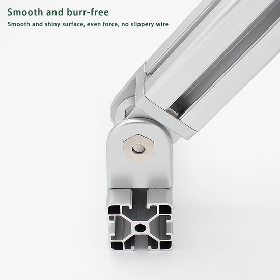 8 stuks aluminiumprofiel verbinders, 180° draaibereik, verstelhoek scharnierverbinding voor aluminiumprofiel 30x30 — afbeelding 2