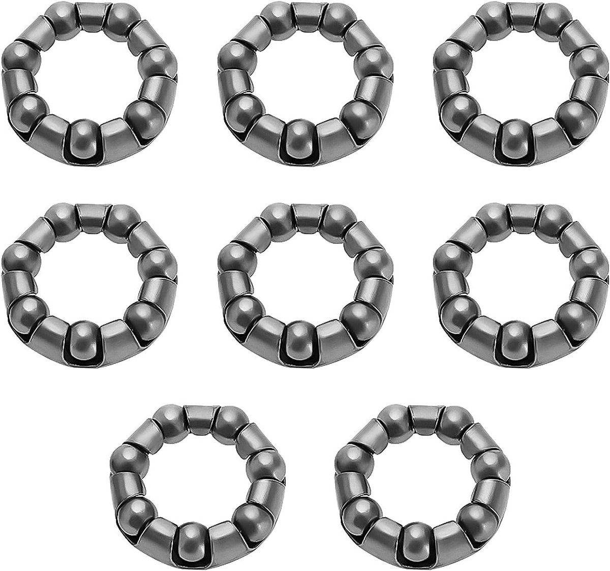8-delige fietskogellagerbehuizing 7 kogels Fietsreparatie-accessoires Kogellagerkooi Fiets-kogellager voor fietsvoorwiel Kogellagerbeugel