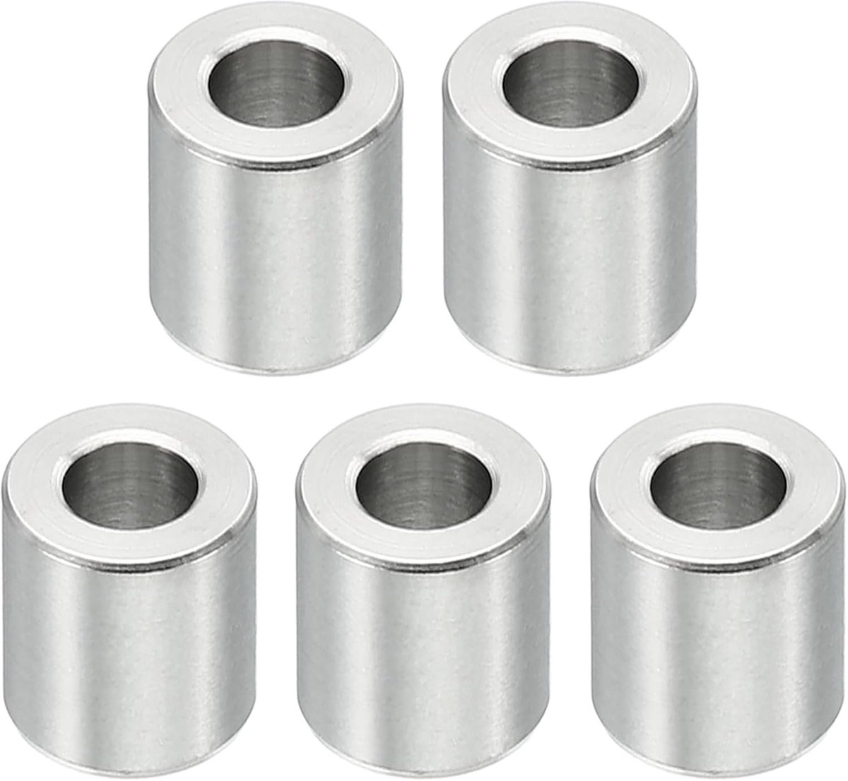 M4 roestvrijstalen afstandhouders, 5 stuks metalen afstandhouders roestvrij staal 4,2 mm ID x 8 mm OD x 8 mm L roestvrijstalen afstandhouders schroef afstandhouder ronde voor 5/32" of M4