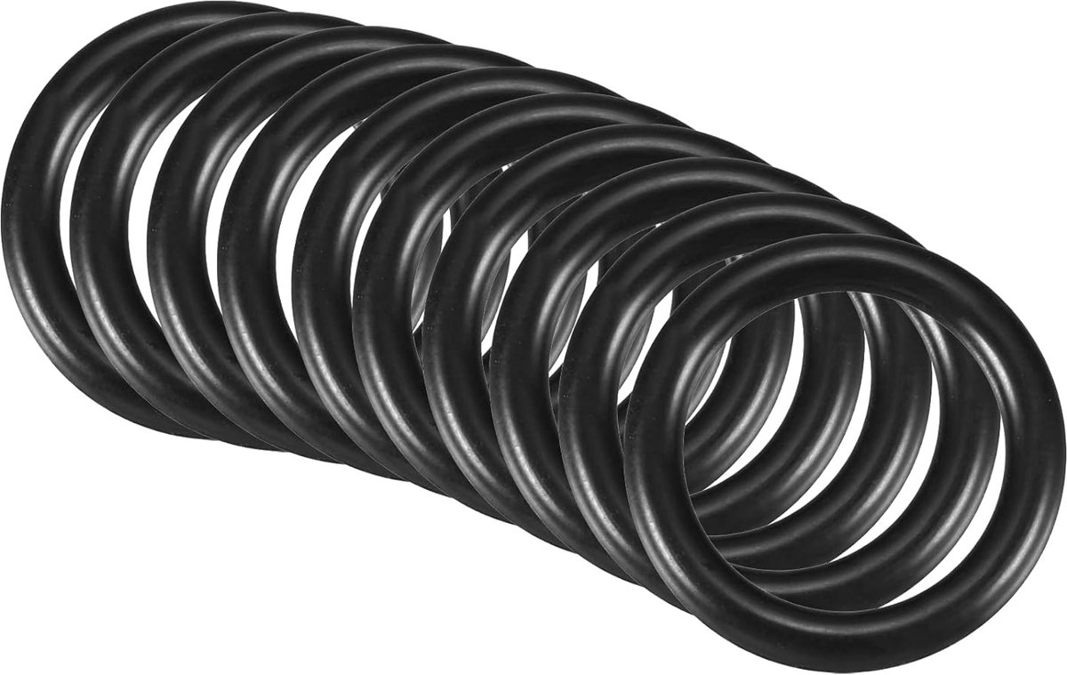 22 mm x 16 mm x 3 mm nitril rubberen afdichtingen x 10 stuks ronde afdichting voor waterkraan loodgieterswerk reparatie afdichting verbinding [zwart]