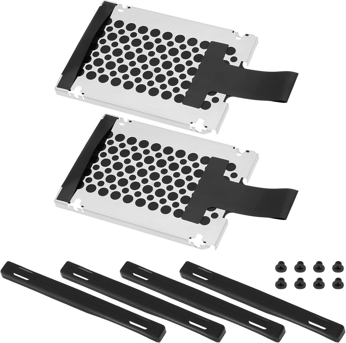 2 Set 7mm Laptop SATA Harde Schijf Beugel met Rubber Gidsrail SSD Beugel Compatibel met ThinkPad X220 X220i X220T X230 X230i X230T T430 T420 T420s T430s