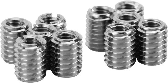 set inbusreductie M5 naar M8, 10 stuks roestvrij staal voor duurzame schroefdraad reparatie in auto en industrie — afbeelding 3