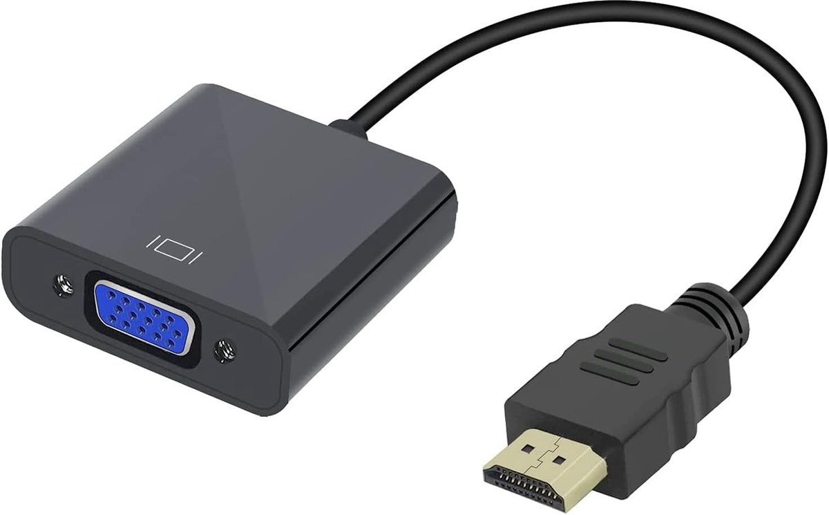 1080P actieve HDTV HDMI naar VGA-adapter (mannelijk naar vrouwelijk) converter met audio voor pc, monitor, projector, HDTV, Xbox (zwart1)