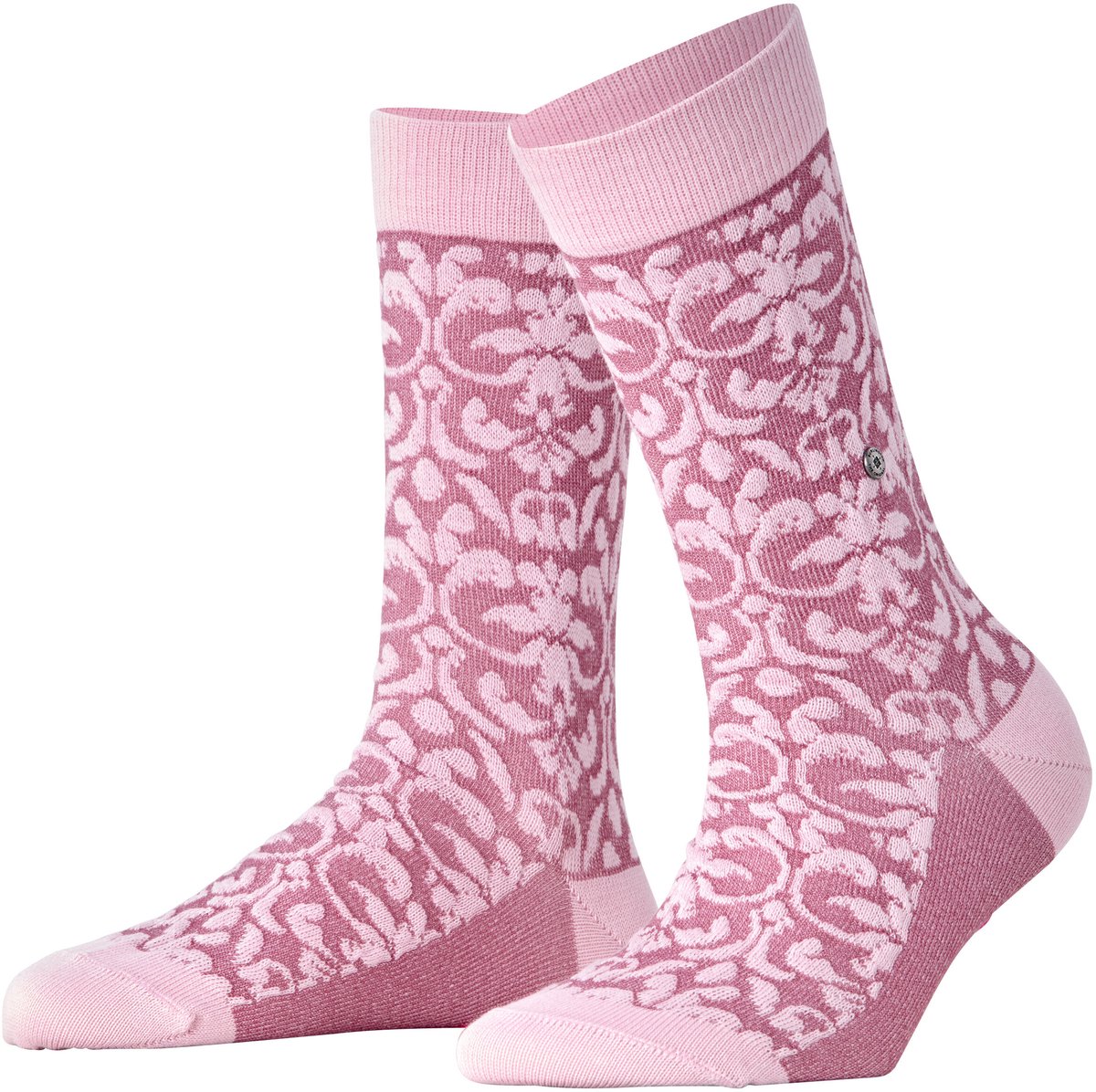 Burlington Ornamental gedessineerd katoen sokken dames roze - maat 36-41