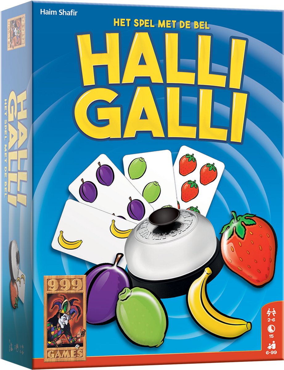 Halli Galli - Actiespel - Het spel met de bel - Kinderspel - Gezelschapsspel - Familiespel - Reactiespel - Klein cadeautje van 999 Games — cadeau in Partyspellen - foto 3