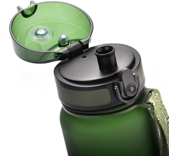 Meteor Sportbidon 650 ml - Fietsbidon - Donkergroen - Fles voor sport en outdoor van Meteor — afbeelding 3