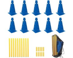 Obstakels set voor honden en paarden, agility training, cavaletti stangen, 8 stuks, 23 cm hoog, perfect voor behendigheid en sportactiviteiten