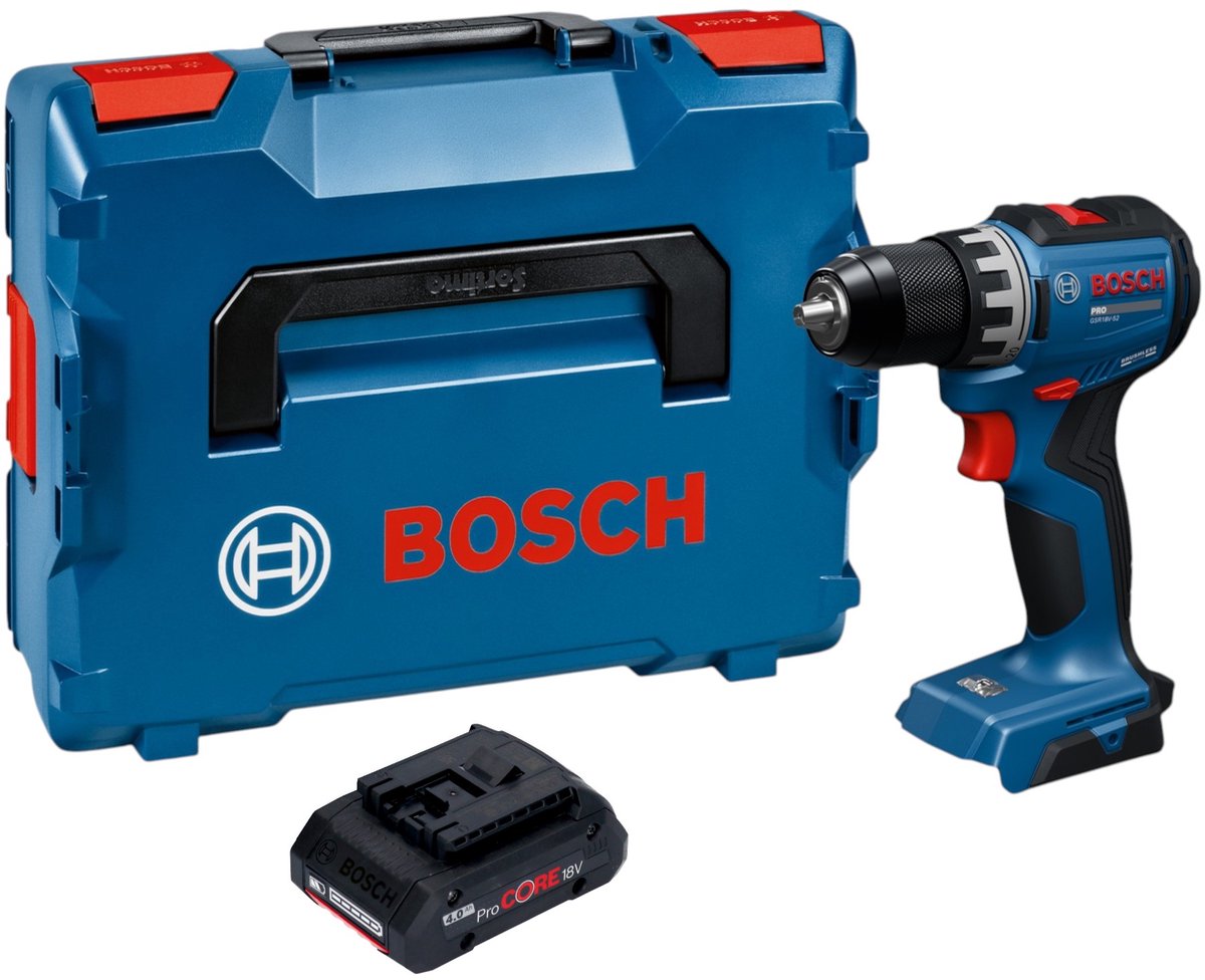 Bosch GSR 18V-52 Professional accuboormachine 18 V 70 Nm borstelloos + 1x ProCORE-accu 4,0 Ah + L-Boxx - zonder oplader