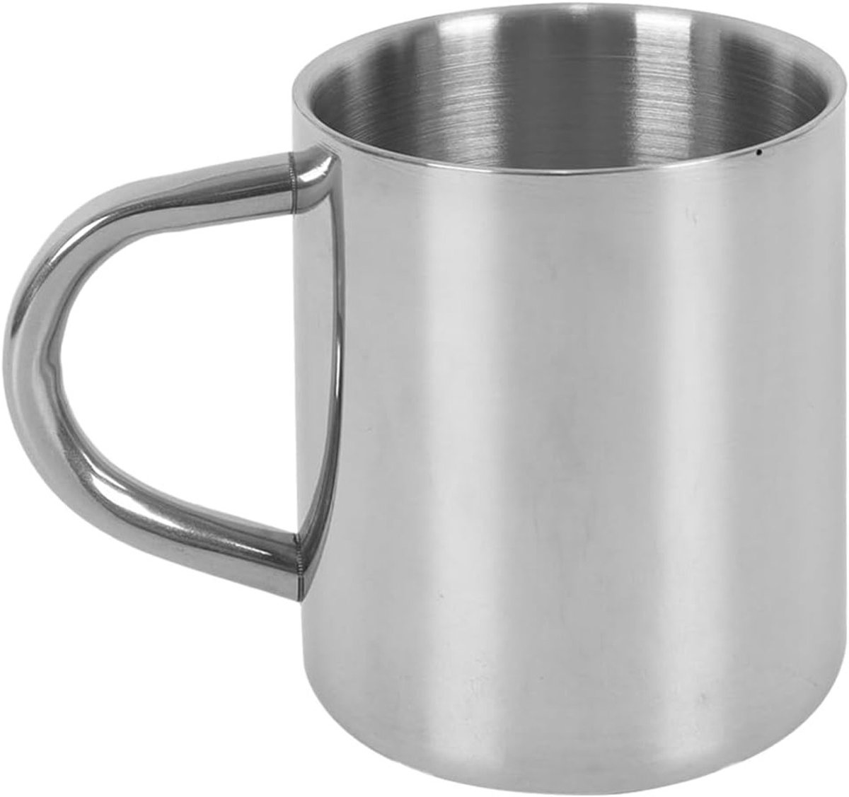 Set van 2 RVS Thermosbekers met Dubbele Wand en Comfortabele Handgreep voor Reizen en Koffie