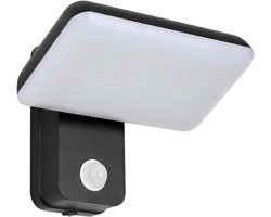 Merkloos Kantelbare LED Buitenlamp met Bewegingssensor - 16W Wandlamp Zwart IP65 - Warm Wit Licht voor Tuin en Terras