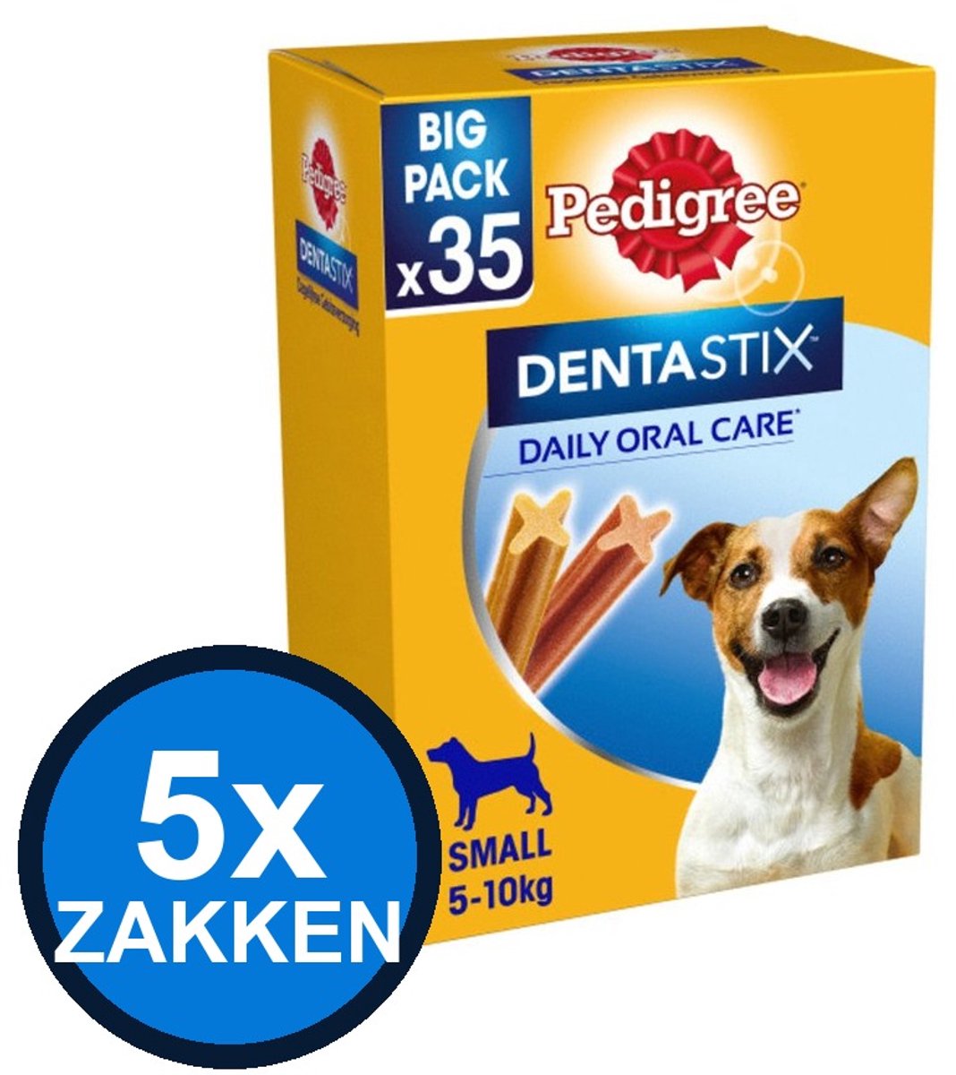 5x Pedigree - Dentastix Mini Multipack 35-pack - Hondenvoer Snacks - 550 g