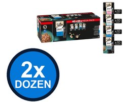 2x Sheba - Sauce Lover Pouch Saus Vis Sel Multipack (40x85g) - Kattenvoer Natvoer - 3.4 kg
