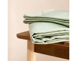 Novaline katoenen beschermhoes - Groen - 1x kussenslopen - Weighted blanket - Verzwaringsdeken - Dekbed - Kinderen - 1 persoons - Wasbaar - Ventilerend - 100 x 150cm