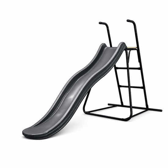 Complete Tweeb glijbaan met ladder - 175 cm - Platformhoogte 90 cm - Antraciet
