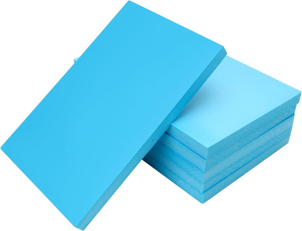 Set van 6 Hard Foam Platen voor Creatief Gebruik - DIY Styrofoam Vellen voor Landschapsmodellering 40 x 30 x 2 cm, Ideaal voor Knutselen en Hobbyprojecten