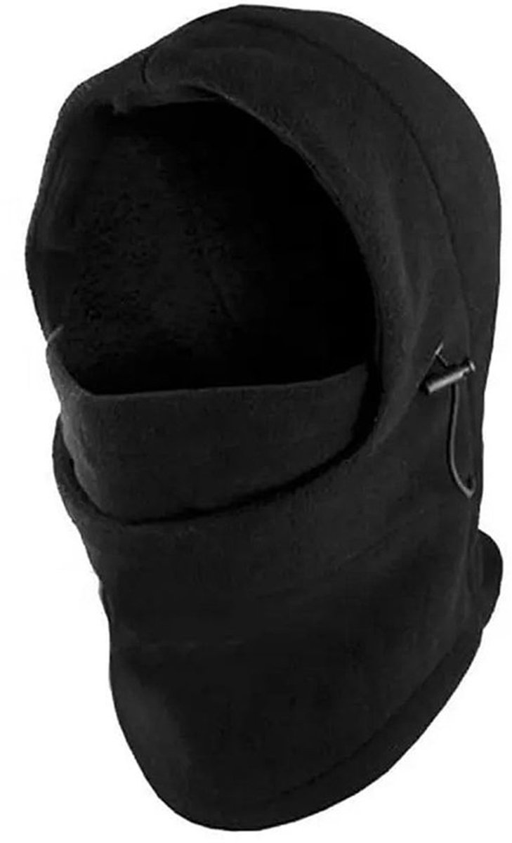 Hoofdkap/Fleece Nekwarmer Dailygoods- Bivakmuts Thermo Zwart