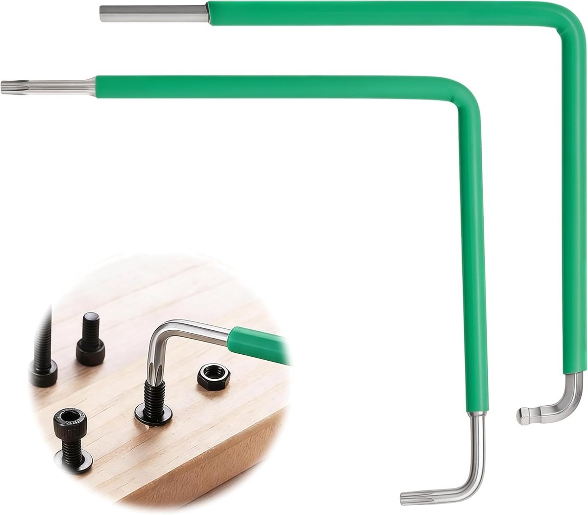 Set van 2 Raamafstelgereedschappen met Krimpkous, Inclusief Torx 15 en Hex 4mm voor Raam- en Deuraanpassingen
