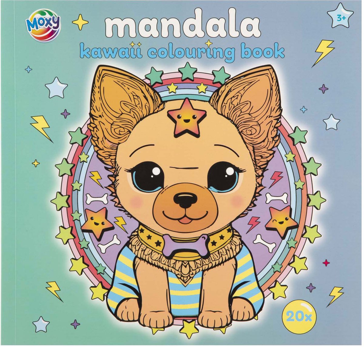 Mandala Kawaii Blauw Kleurboek - 20 Vellen