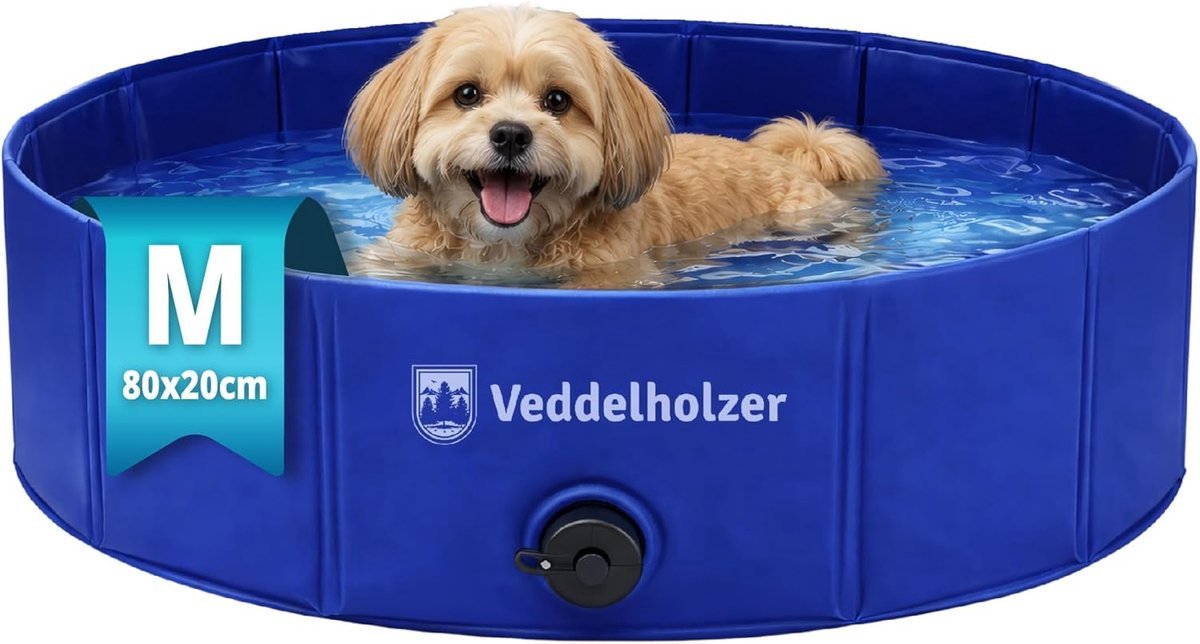 Solvix hondenzwembad - Opvouwbare Hondenbadkuip - PVC - Antislip Ondergrond - Ruimtebesparend - Voor Kleine en Grote Honden