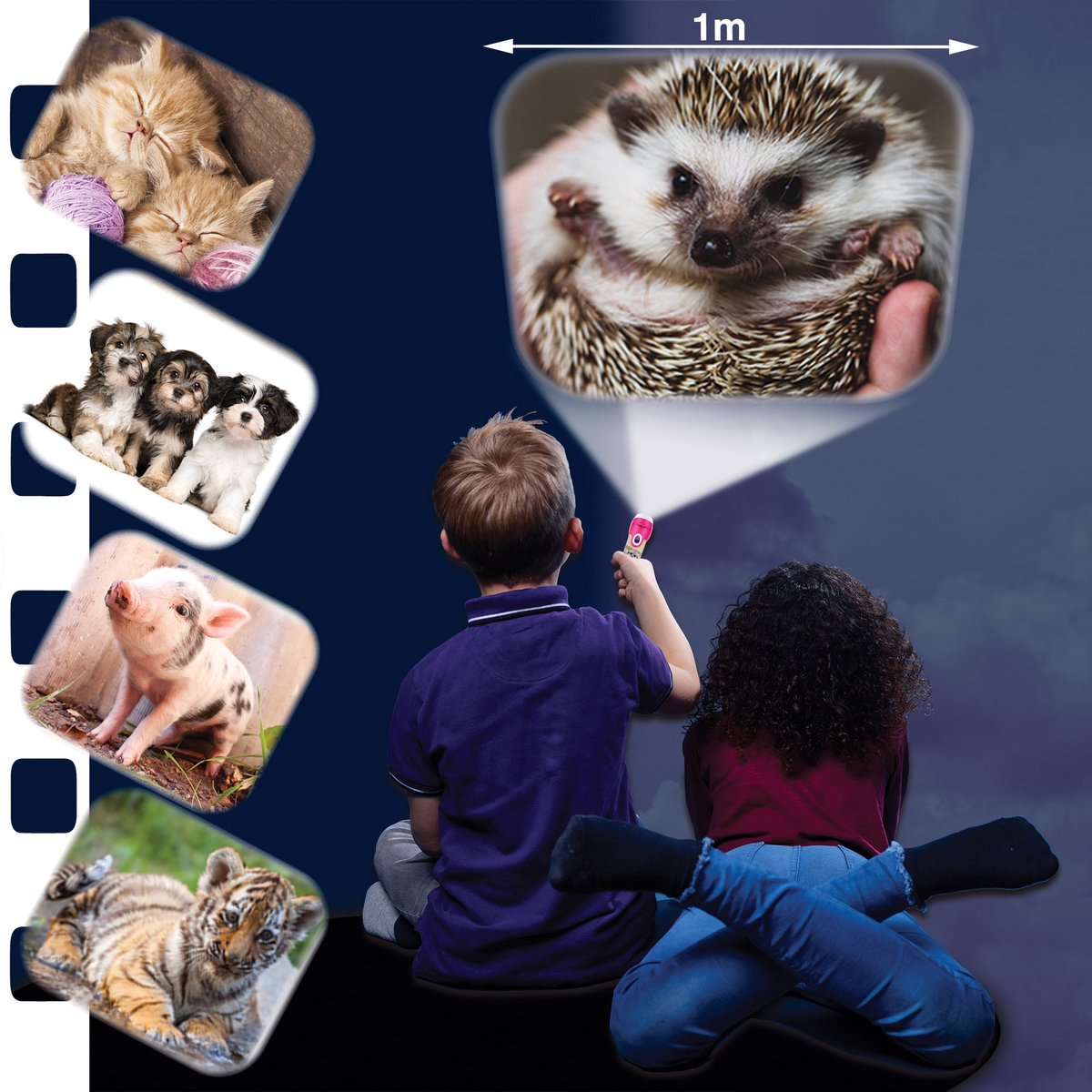 Brainstorm Toys - Cute & Cuddly Projector - zaklamp schattig en knuffelig – foto 2