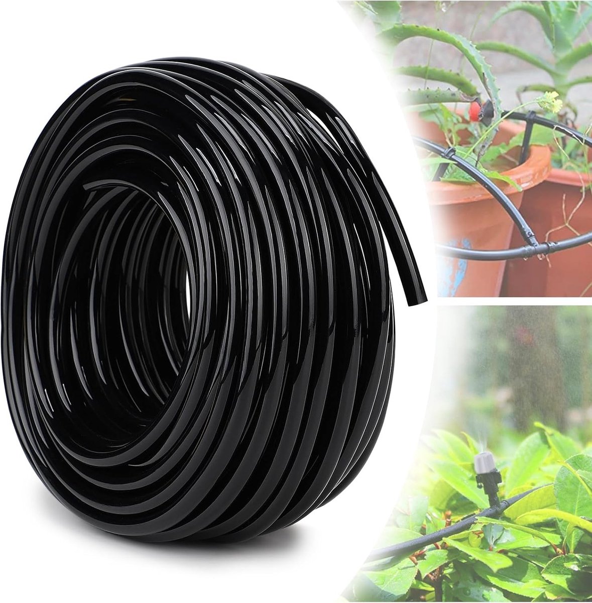 Drip Hose 4 mm voor Irrigatie, 20 m Micro Drip Slang voor Tuin en Groentetuin, Waterbesparing en Efficiënte Bewatering