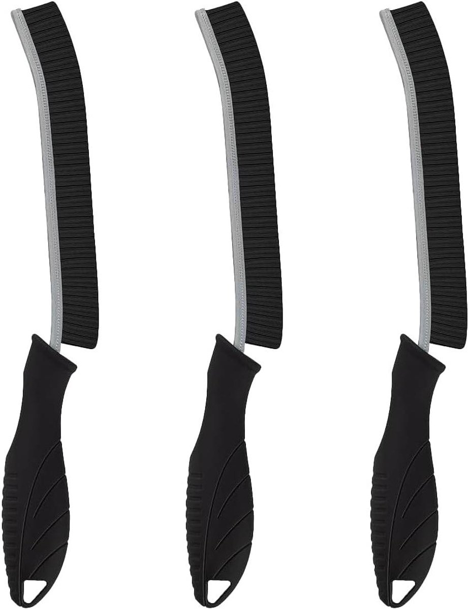 Hoekreinigingsborstel - Voegenborstel Spleetreiniger - Spleten Schoonmaken - Gebogen Borstelkop - 23 cm - Grijs