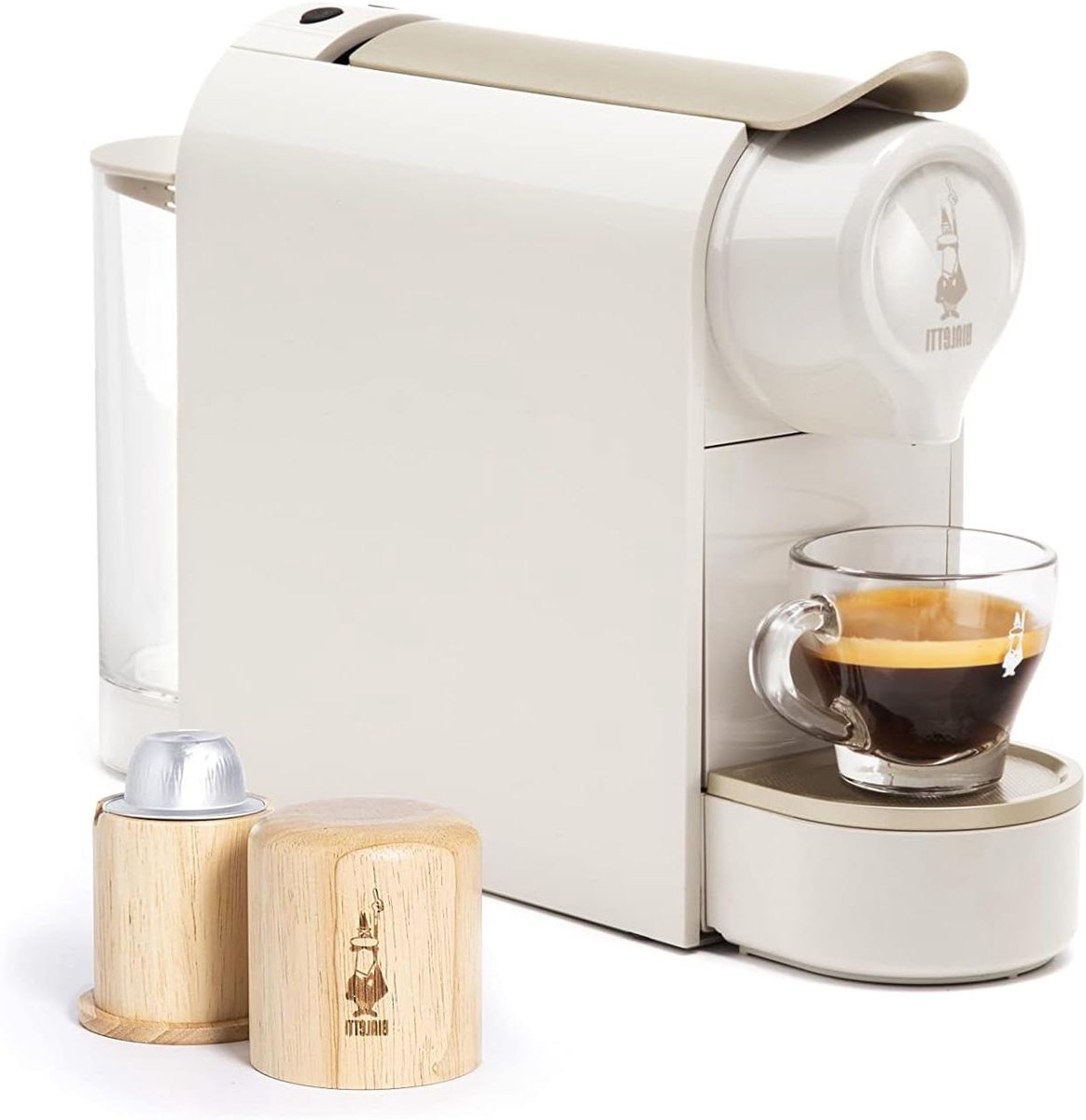 Eénkops koffiezetapparaat - Espresso machine - Italiaanse espresso - Gemaakt van gerecycled plastic - 500 ml tank - Taupe