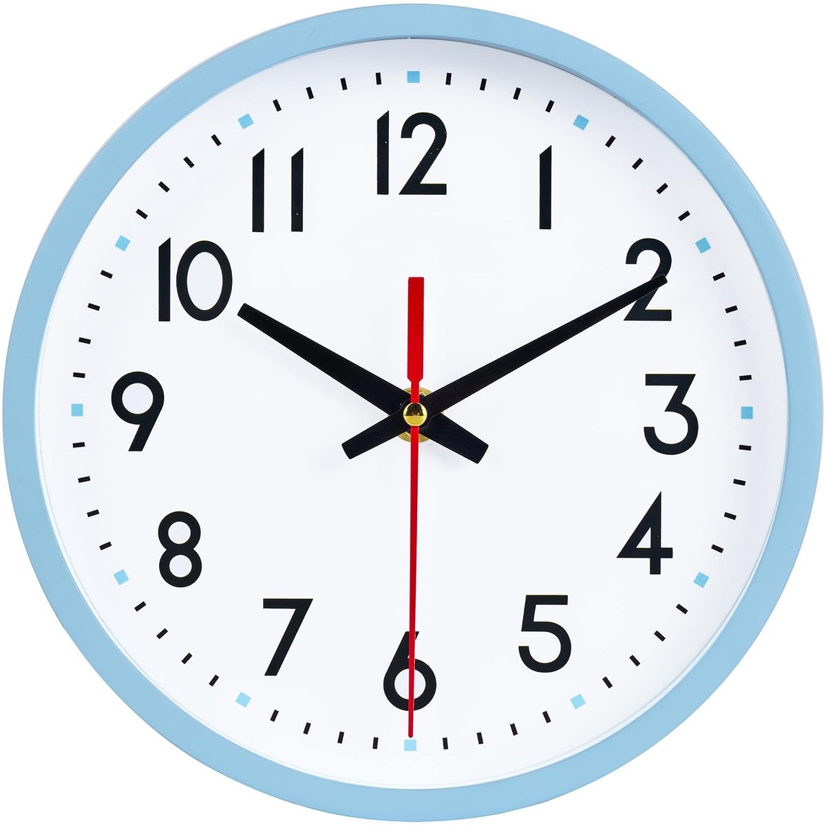 Wandklok 20 cm - moderne analoge klok - stil zonder tikkende geluiden - gemakkelijk af te lezen voor kantoor - ShopVlot