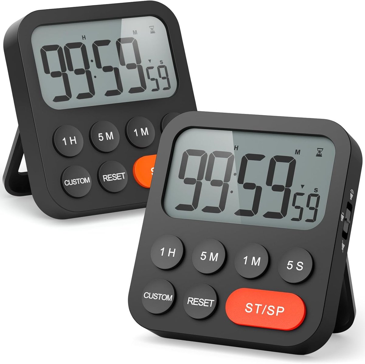 Digitale keukentimer - magnetische stopwatch - 3-traps volume - ideaal voor koken - ShopVlot