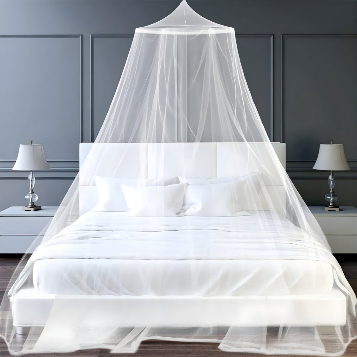 Lìon® Klamboe - Klamboe 2 Persoons - Klamboes - Klamboe 1 Persoons - Klamboe Baby - Wit - 60cm x 250cm x 1050cm