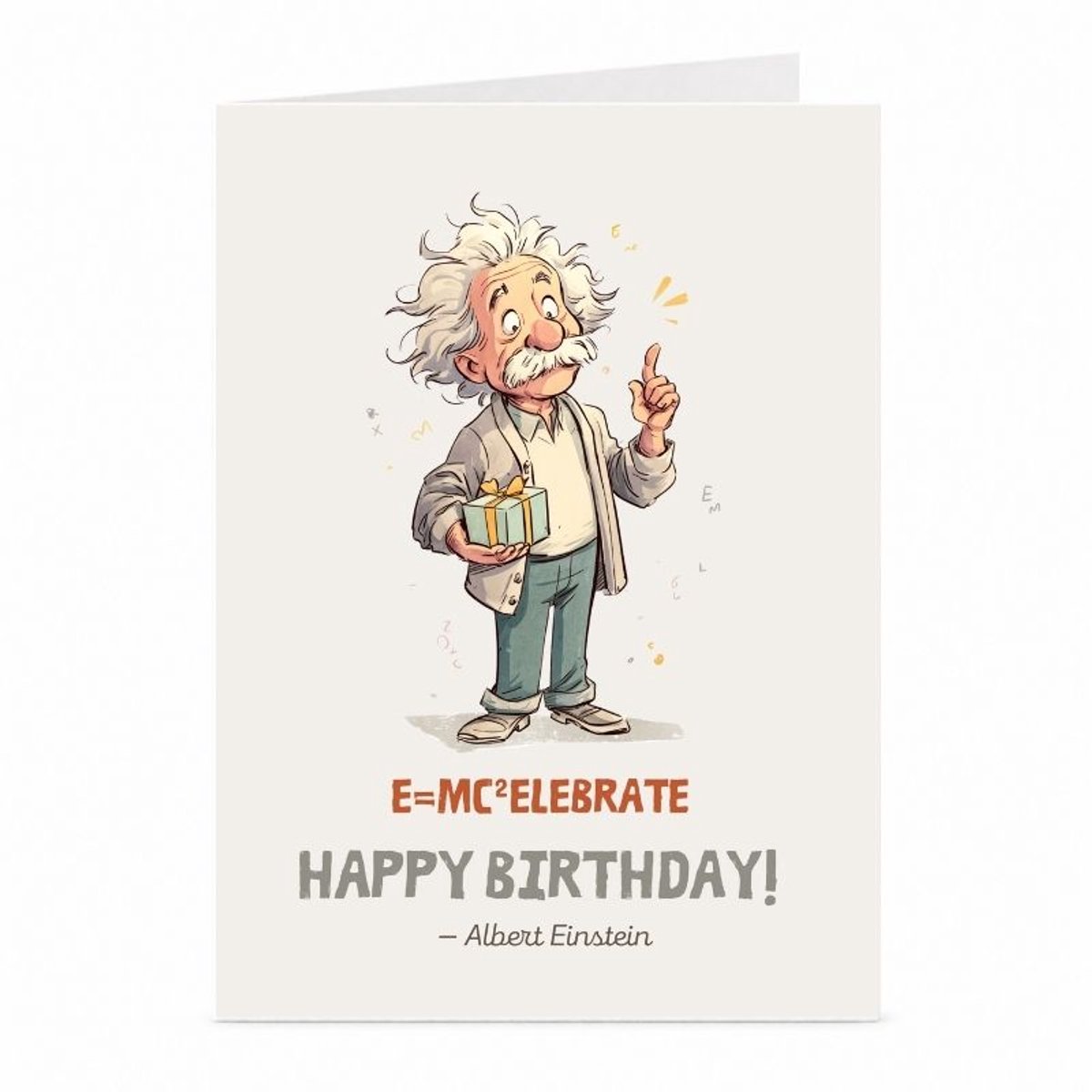 Albert Einstein - Verjaardagskaart - JustTheCardGuy - A6 met envelop
