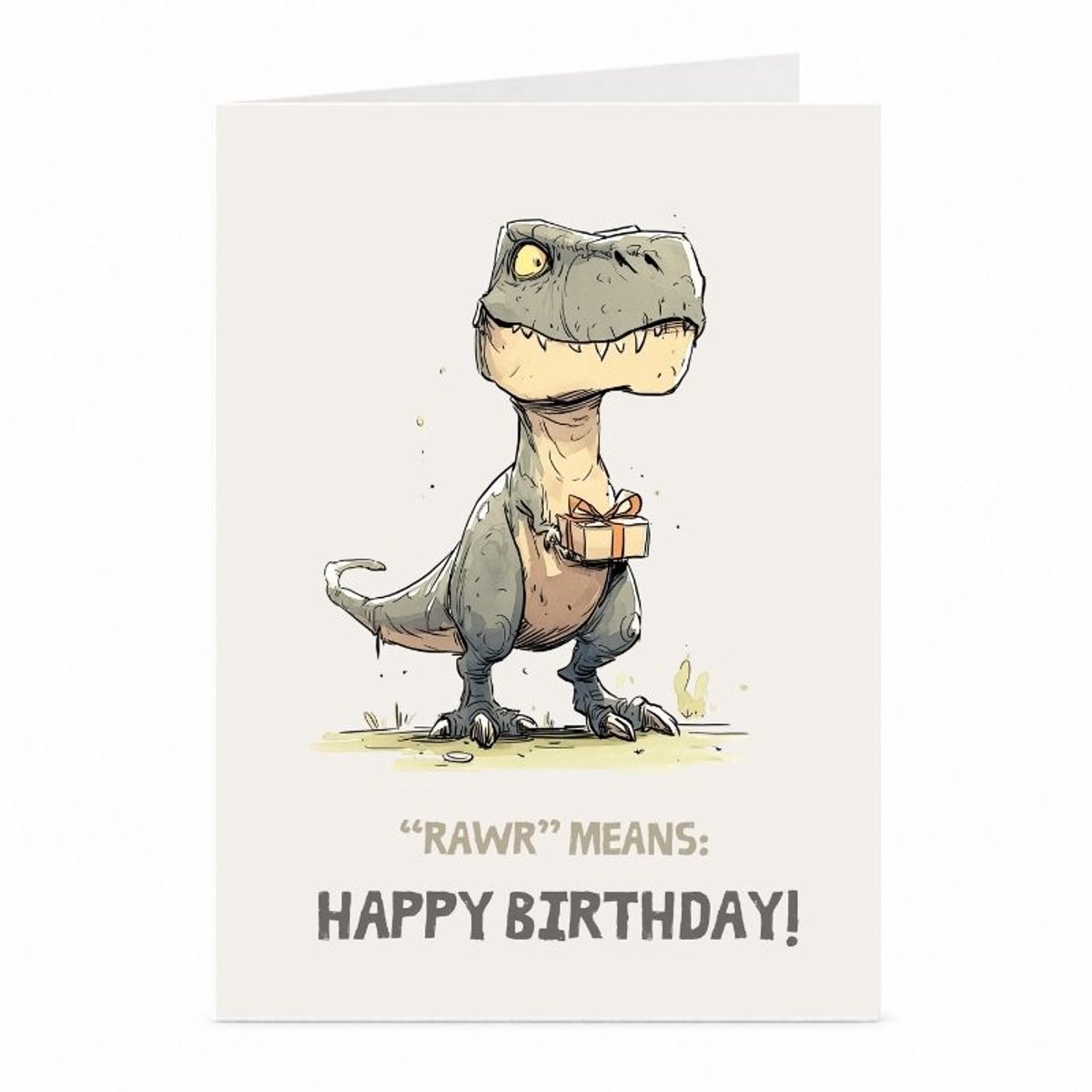 T-Rex - Verjaardagskaart - JustTheCardGuy - A6 met envelop