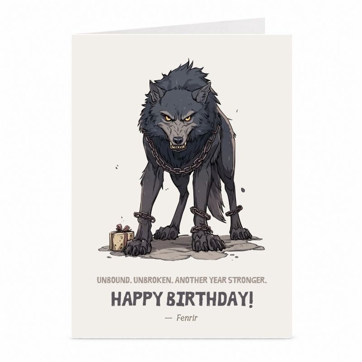 Fenrir - Verjaardagskaart - JustTheCardGuy - A6 met envelop