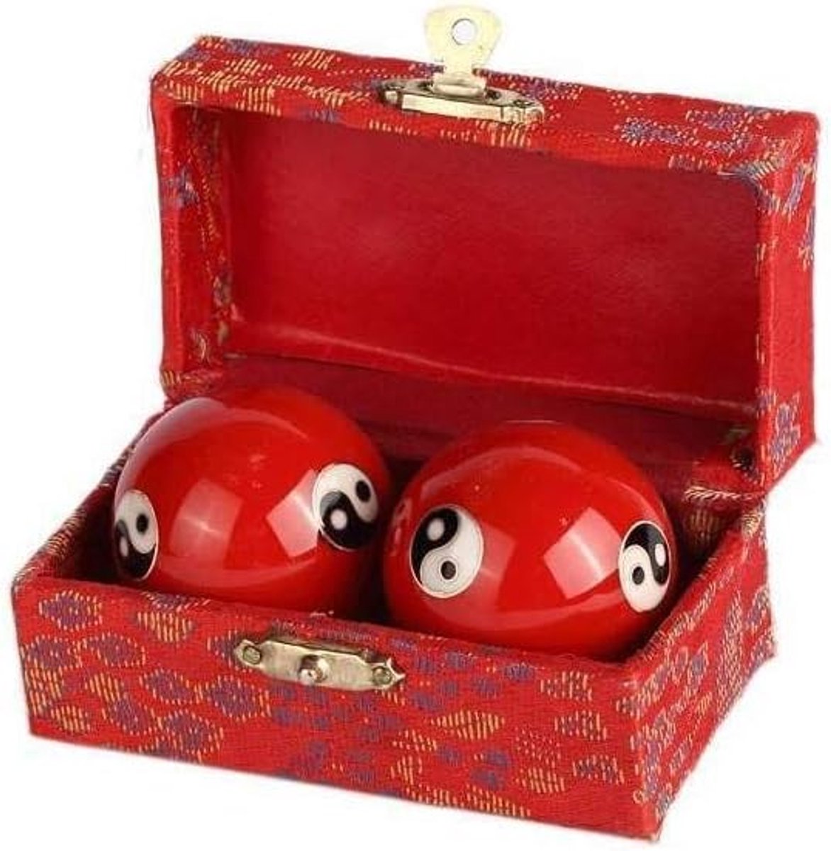 lachineuse - Qi Gong Yin Yang ballenset - Chinese anti-stress ballen van email ø 40 mm - Gezondheidsballen - ShopVlot